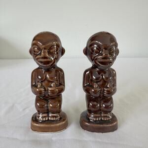 VTG Kon Tiki Luau Hawaii S.Crane Design Salt & Pepper Shakers Japan